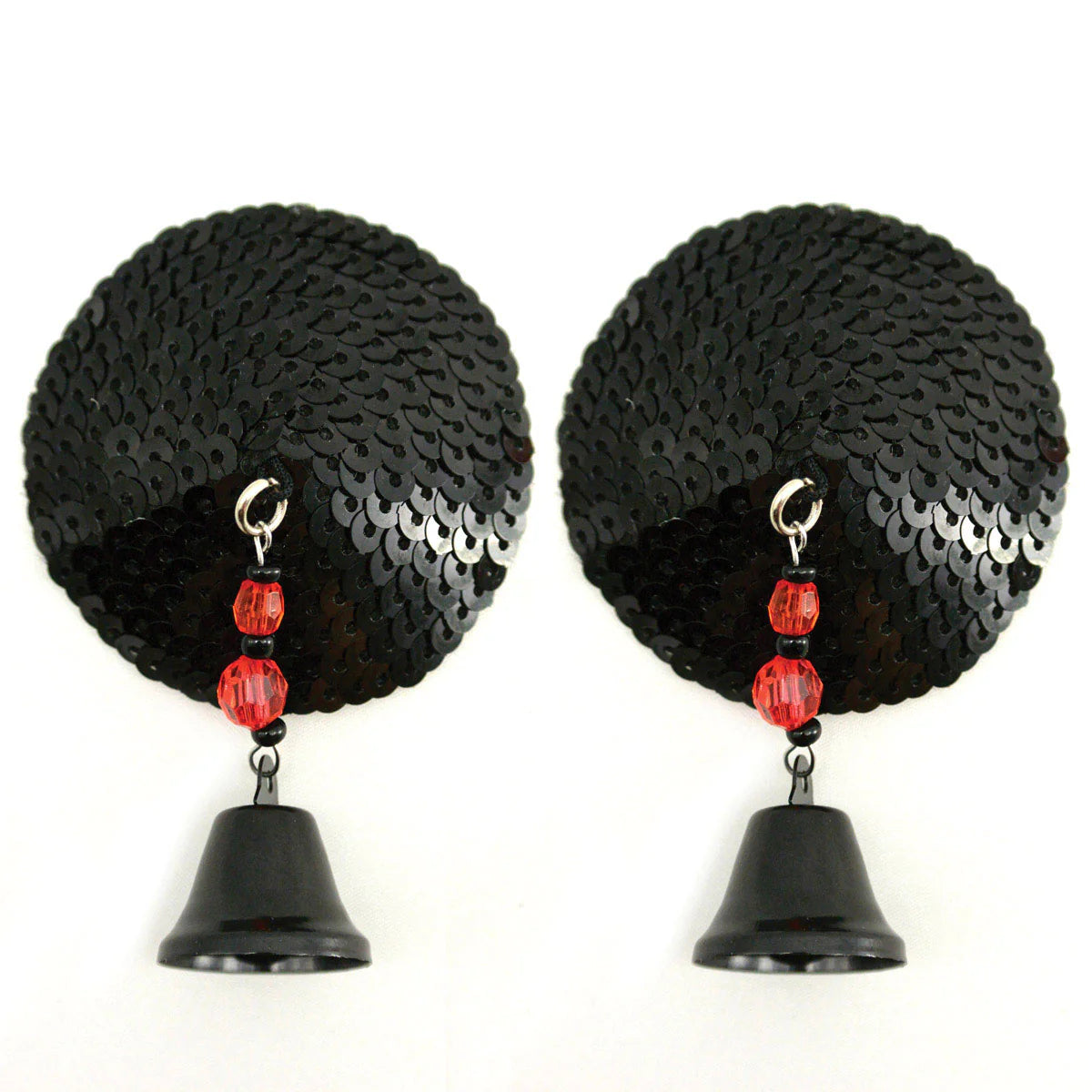 Bijoux de Nip Black Round Pasties Bells